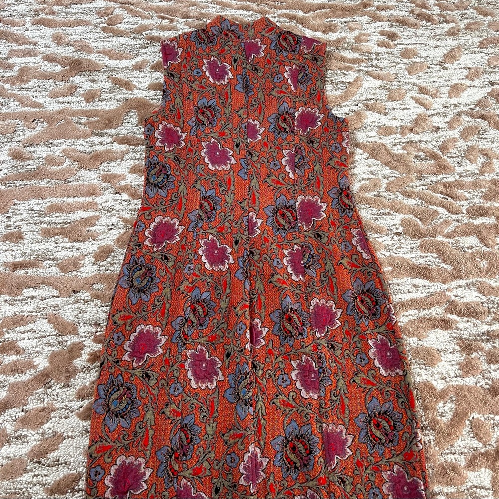 BAR by Melis Kogan sleeveless collared floral midi dress size small - Picture 6 of 6
